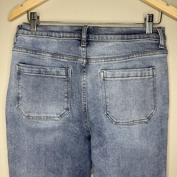 Kensie The Savanah High Rise Flare Light Wash Jeans sz 8 29 Denim wide leg 90s - Picture 4 of 8